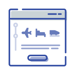 航空券、宿泊、JRのオンライン予約ができる