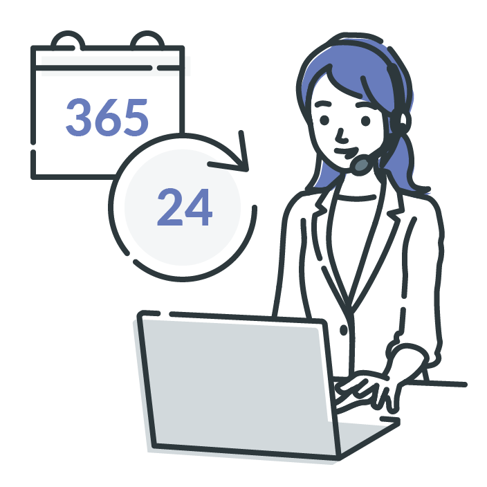 突然のトラブルでも安心24時間365日の緊急対応